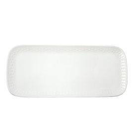 Serviravimo lėkštė DROPS WHITE (36x16 cm)