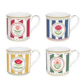 Puodeliai FLOWERY (300 ml., 4 vnt.)