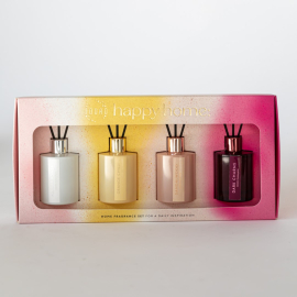 Mini namų kvapų rinkinys ODORO „HAPPY HOME“  (4 vnt., 30 ml)