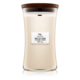 WoodWick žvakė „WHITE TEA & JASMINE“
