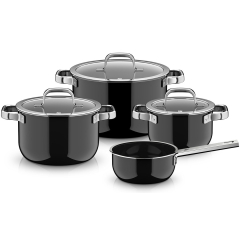Puodų rinkinys FUSIONTEC MINERAL PRO BLACK (4 vnt.)